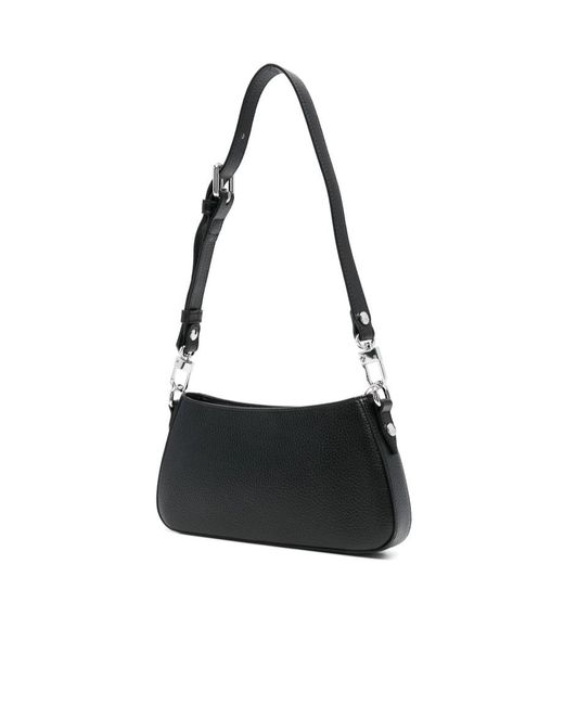 Vivienne Westwood Black Orb-Plaque Top Zipped Shoulder Bag