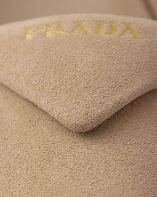 Prada White Suede Slingback Pumps