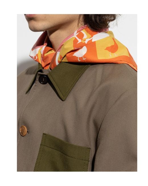 Moschino Orange Duck Print Scarf for men