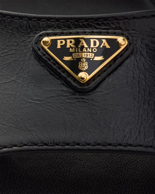 Prada Black Leather Sandals
