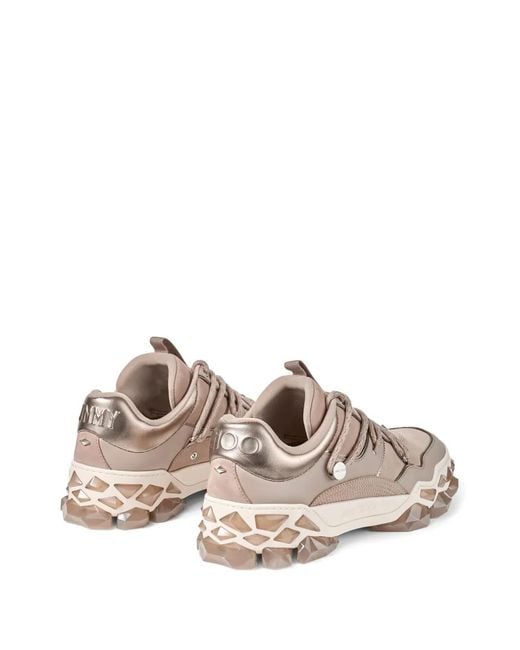 Jimmy Choo Pink Diamond Lace-Up Sneakers for men