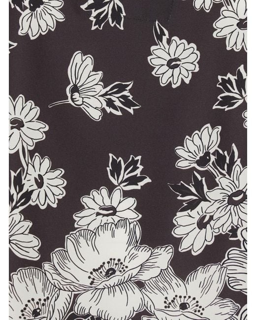 P.A.R.O.S.H. Black Floral Print V-Neck Blouse