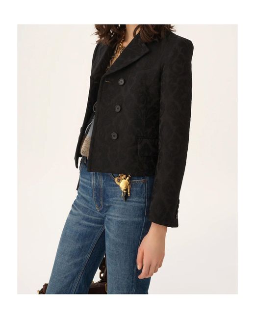Chloé Black Double-Breasted Fitted Jacket