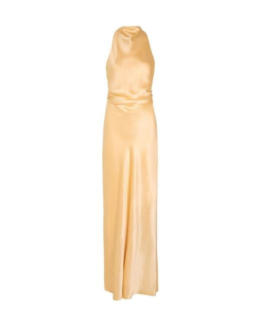Reformation Metallic Silk Maxi Dress