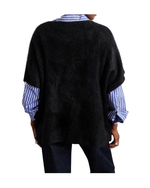 Lisa Yang Black Fie Brushed Cashmere Sweater