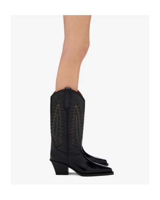 Paris Texas Black Rosario Cowboy Boots
