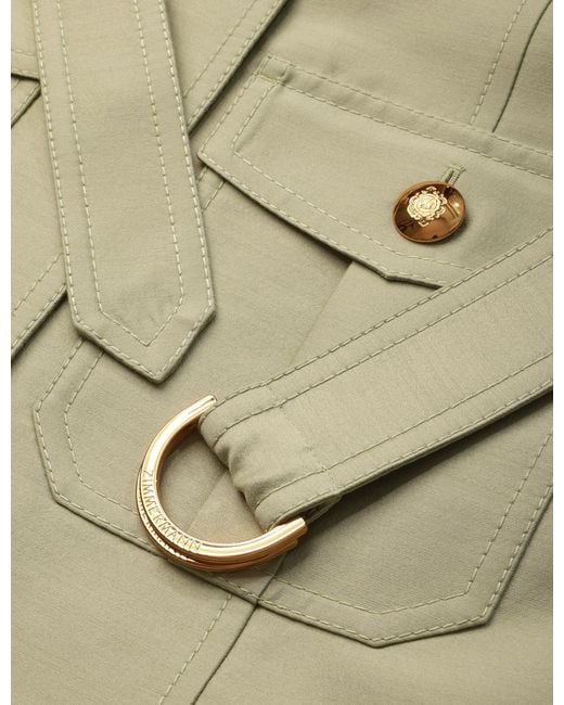 Zimmermann Green Luna Wool Silk Utility Vest