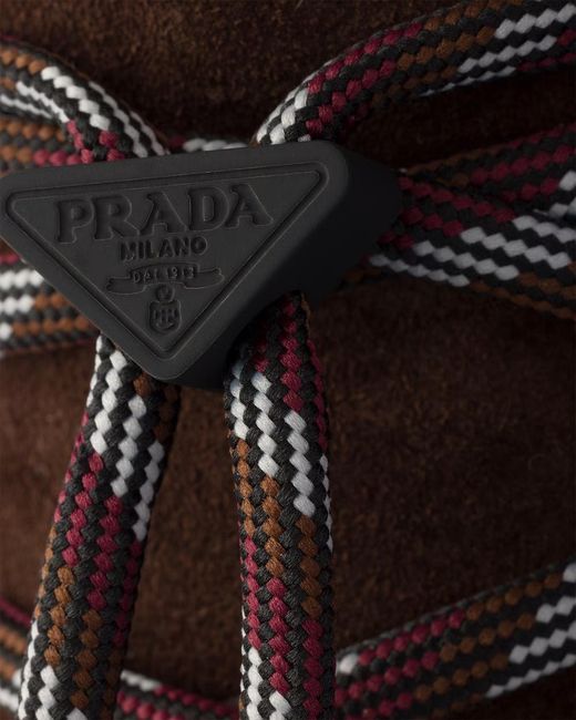 Prada Brown Suede Mules