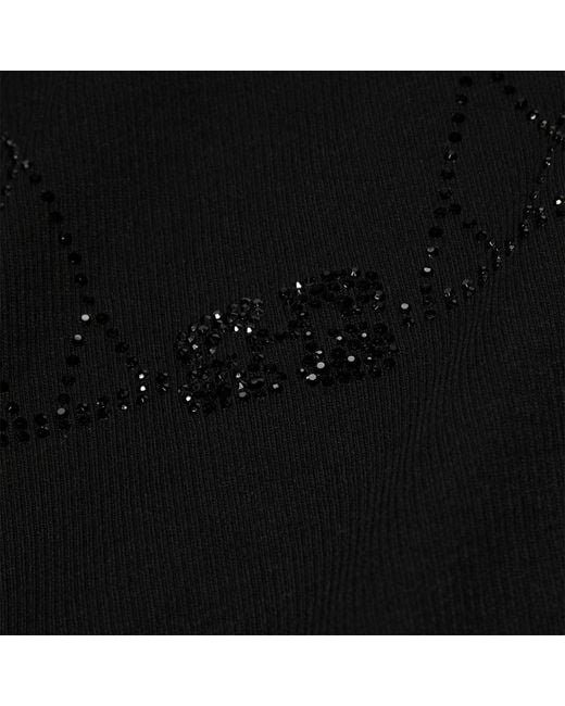 Ganni Black Roll-Neck Top