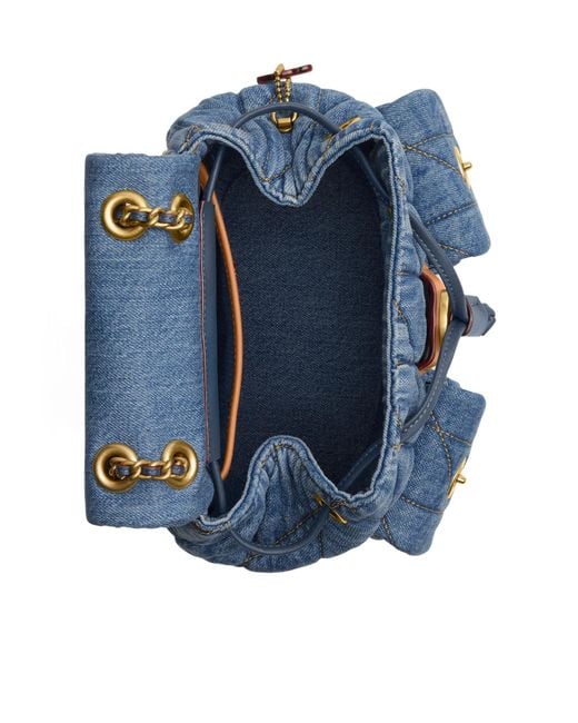 COACH Blue Tabby Quilted Backpack