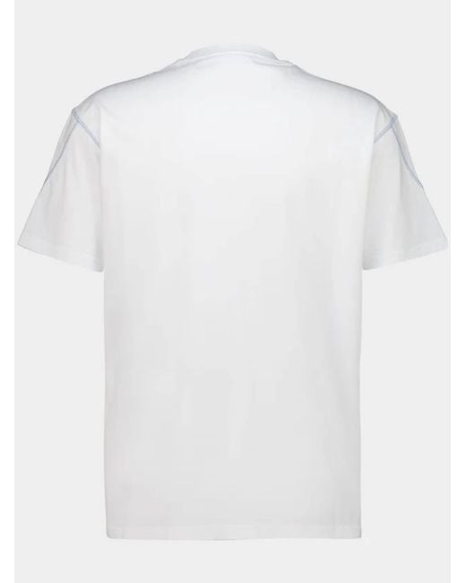 Givenchy White Logo Printed Crewneck T-Shirt for men
