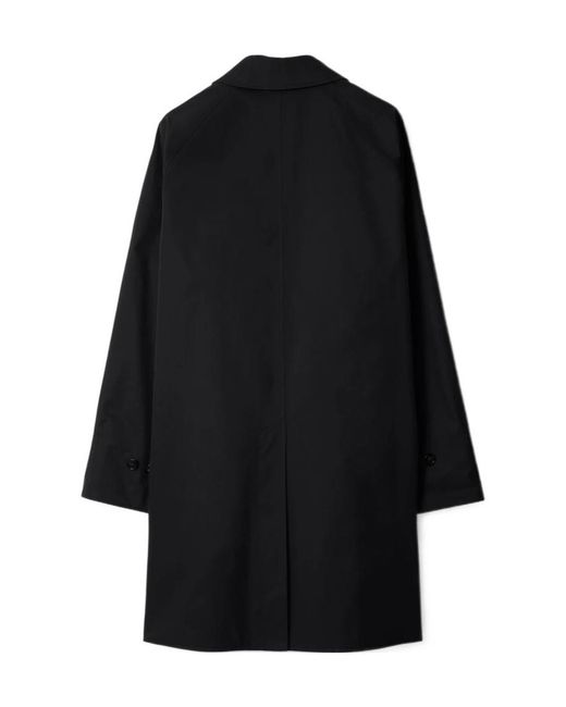 Burberry Black Nova Check Reversible Buttoned Coat for men