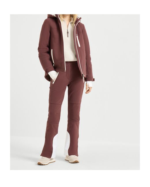 Brunello Cucinelli Purple Hooded Outerwear Jacket