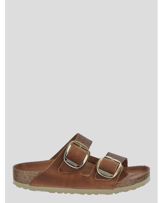 Birkenstock Brown Arizona Big Buckle Slip-On Sandals