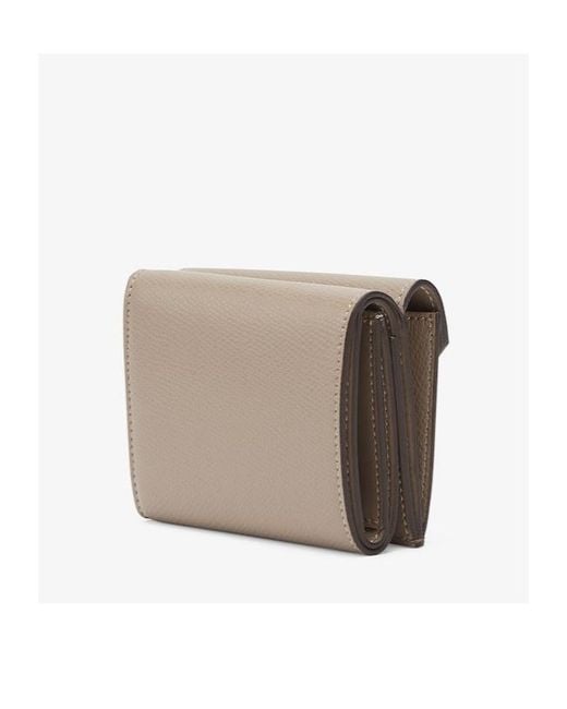 Fendi Natural Ff Diamonds Tri-Fold Wallet