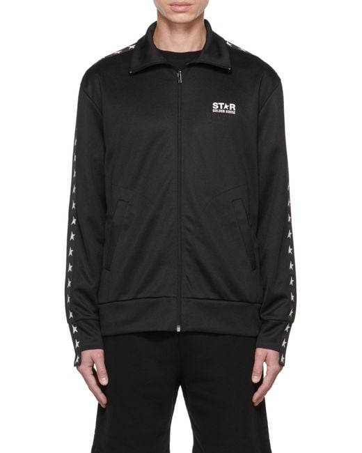 Golden Goose Deluxe Brand Black Star Tape Zipped Jacket for men
