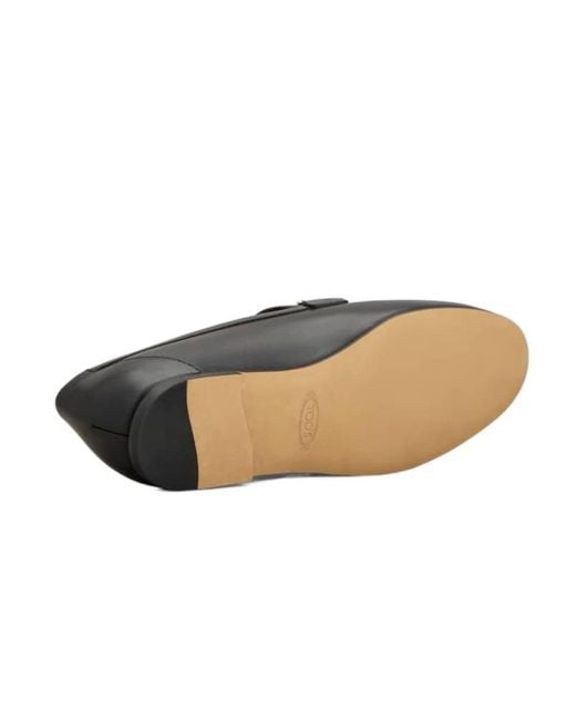 Tod's Black Clamp Detailed Slip-On Loafers