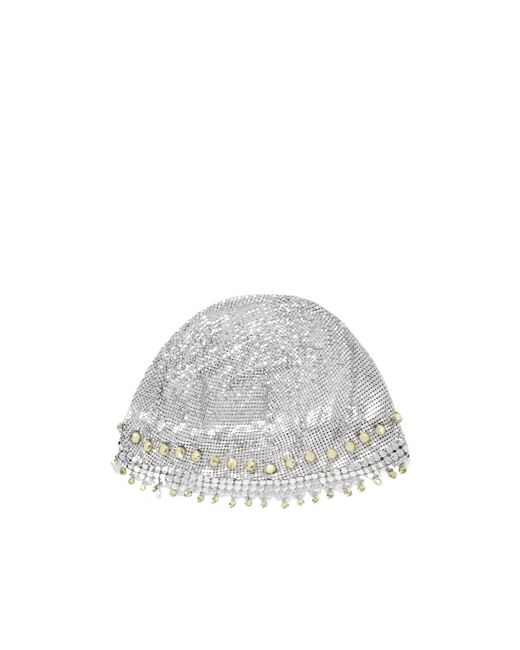 Rabanne White Tone Chainmail Hat