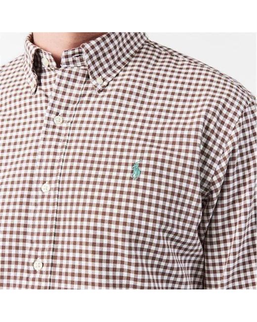 Polo Ralph Lauren Purple Check Long Sleeve Shirt for men