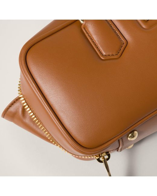 Miu Miu Brown Arcadie Leather Bag