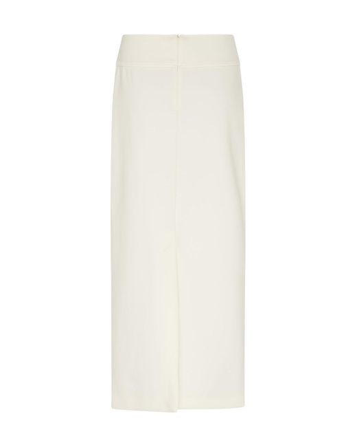 Max Mara White Zippered Skirt