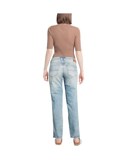 DIESEL Blue Mid-Rise Jeans