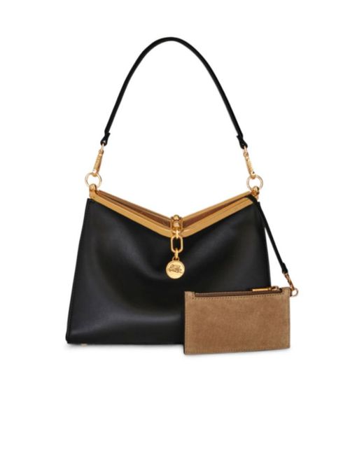 Etro Black Vela Medium Shoulder Bag