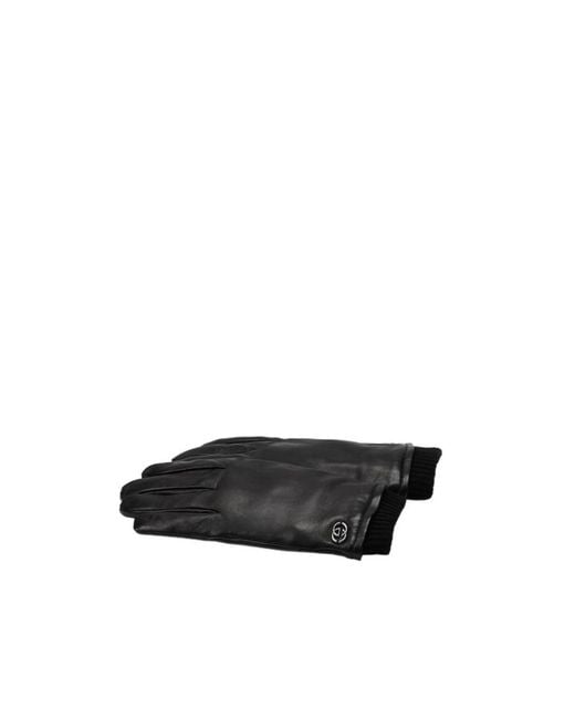 Gucci Black Gg-Plaque Gloves for men