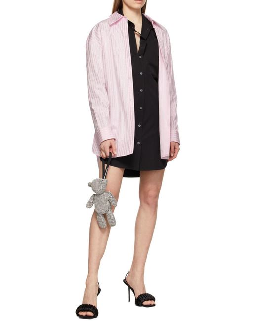 Alexander Wang Black Fitted Cotton Shirt Dress
