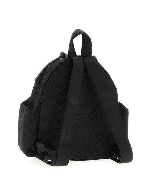 Vivienne Westwood Black Logo Patch Backpack