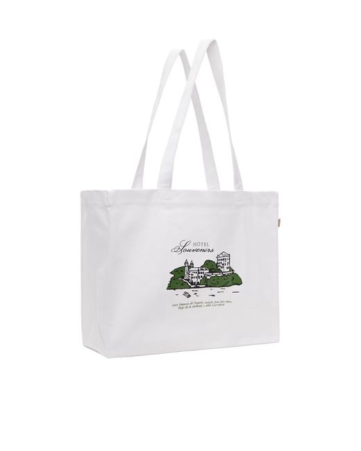 A.P.C. White X Jjjjound Hotel Printed Tote Bag for men