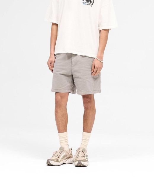 Represent Gray Washed Taupe Cargo Shorts for men
