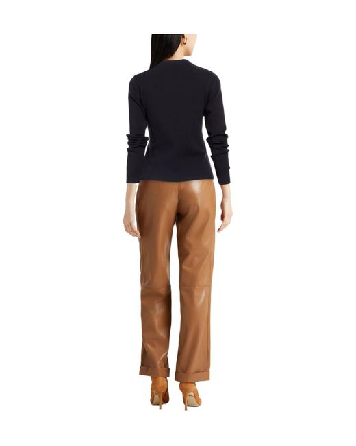 Max Mara Blue Simple Solid-Color Knitted Sweater