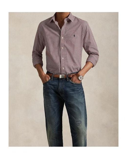 Polo Ralph Lauren Purple Long-Sleeved Shirt for men