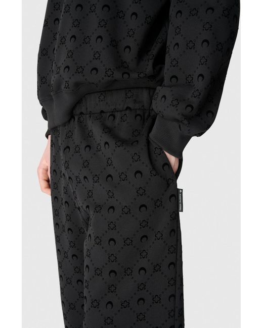 MARINE SERRE Black Moonogram Sweatpants