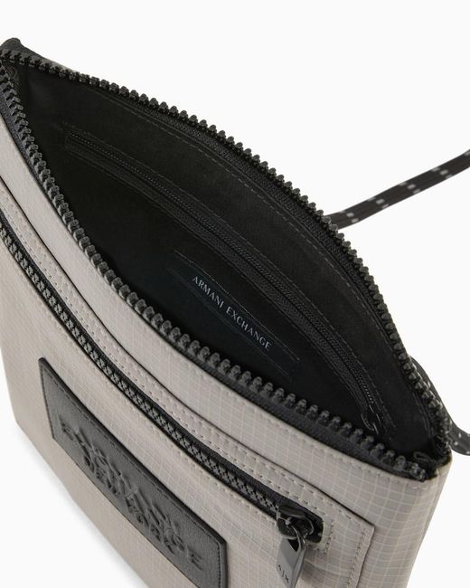 ARMANI EXCHANGE Gray Shoulder Bag With Drawstring for men