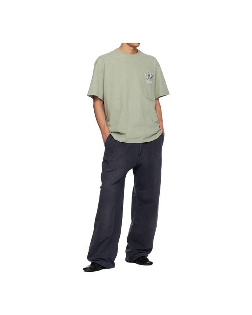 Wooyoungmi Blue Logo Drawstring Pants for men
