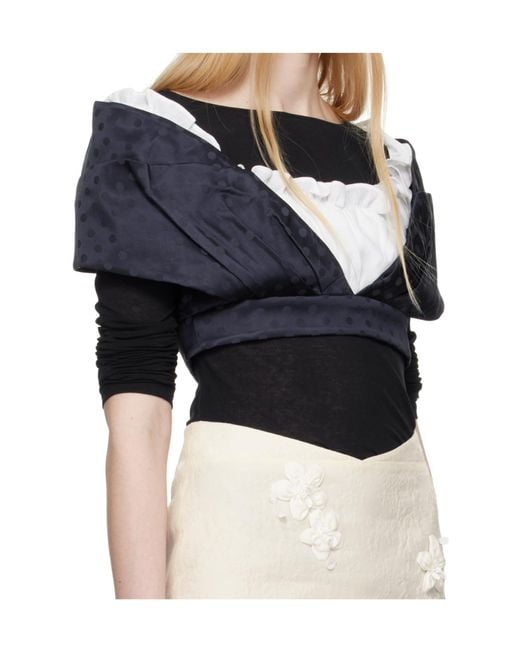 ShuShu/Tong Blue Crop Top