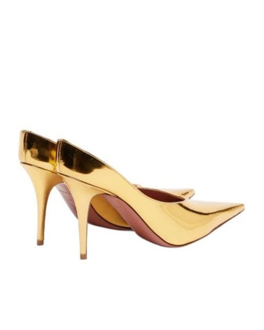 AMINA MUADDI Multicolor Metallic Leather Mules