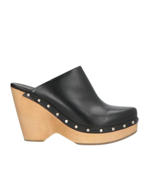 Isabel Marant Black Solid Colour Mules