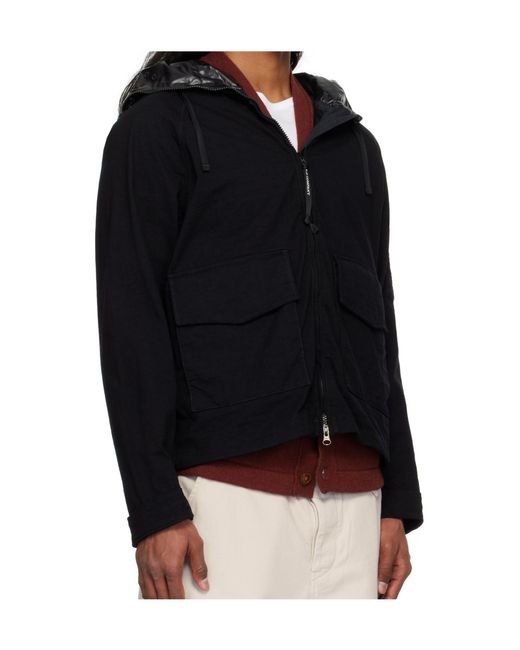 C P Company Black Knj Jacket for men