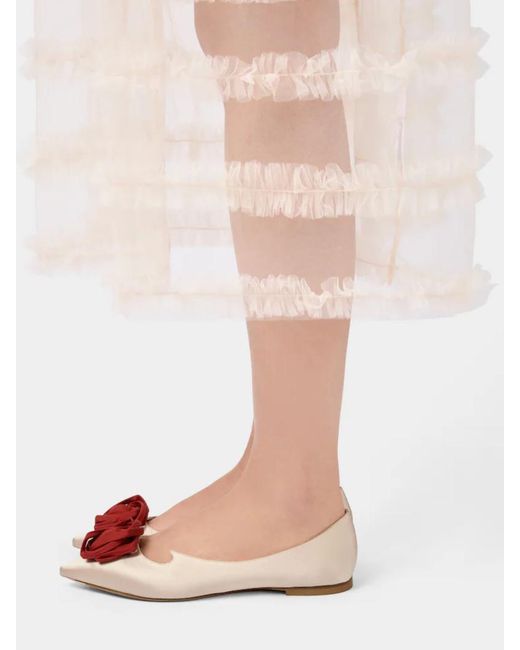 Roger Vivier Brown Rose Vivier Ballerinas