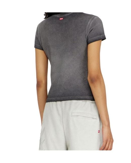 DIESEL Gray Dévoré Phoenix Slim Fit T-Shirt