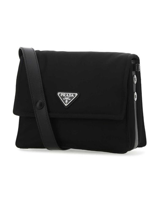 Prada Black Cini Small Re-Nylon Recycled Nylon Messenger Bag