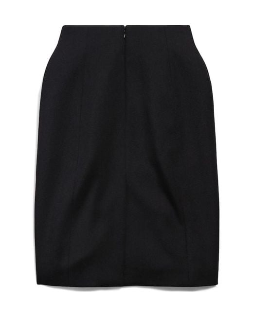 Balenciaga Black Hourglass Midi Skirt