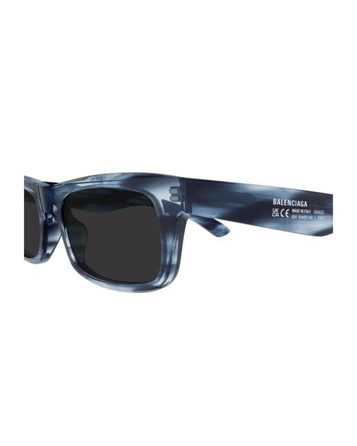 Balenciaga Blue Eyewear Rectangular Frame Sunglasses for men