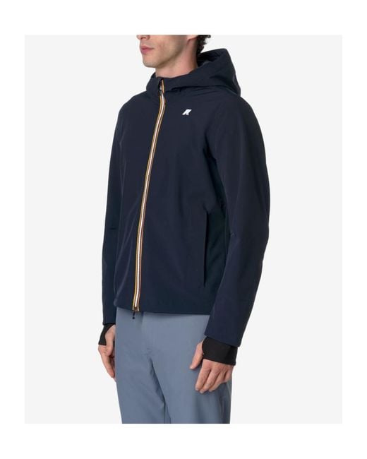 K-Way Blue Jacko Waterproof Short Jacket for men