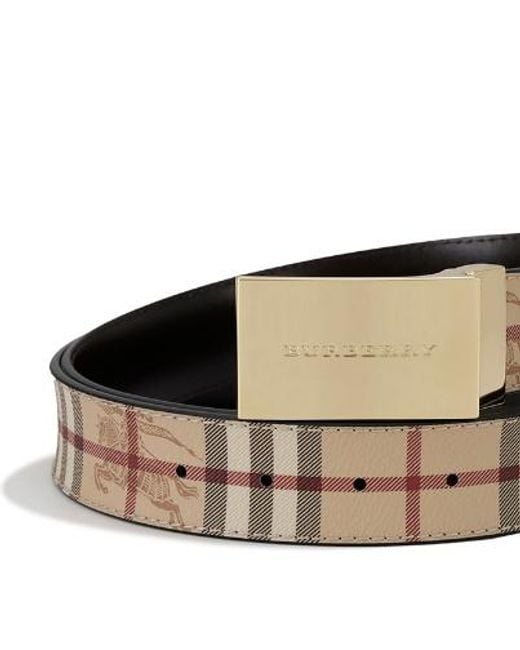 Burberry White Checked Belt