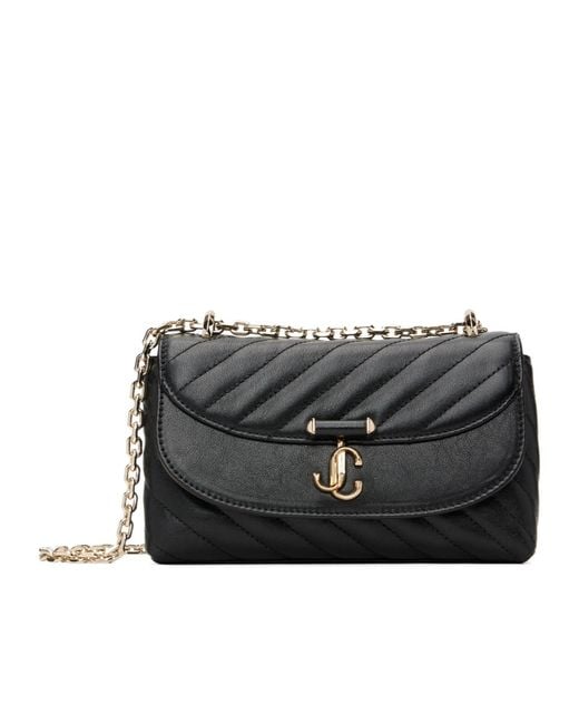 Jimmy Choo Black Quilted Chain Shoulder Bag