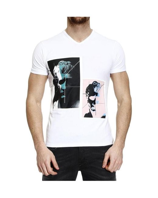 Emporio Armani White Short-Sleeved T-Shirt for men